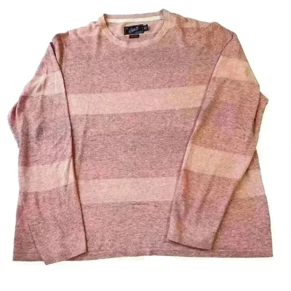Vtg GRAYERS Clothiers Sweater Mens red and pink linen blend sweater size large - Picture 1 of 4